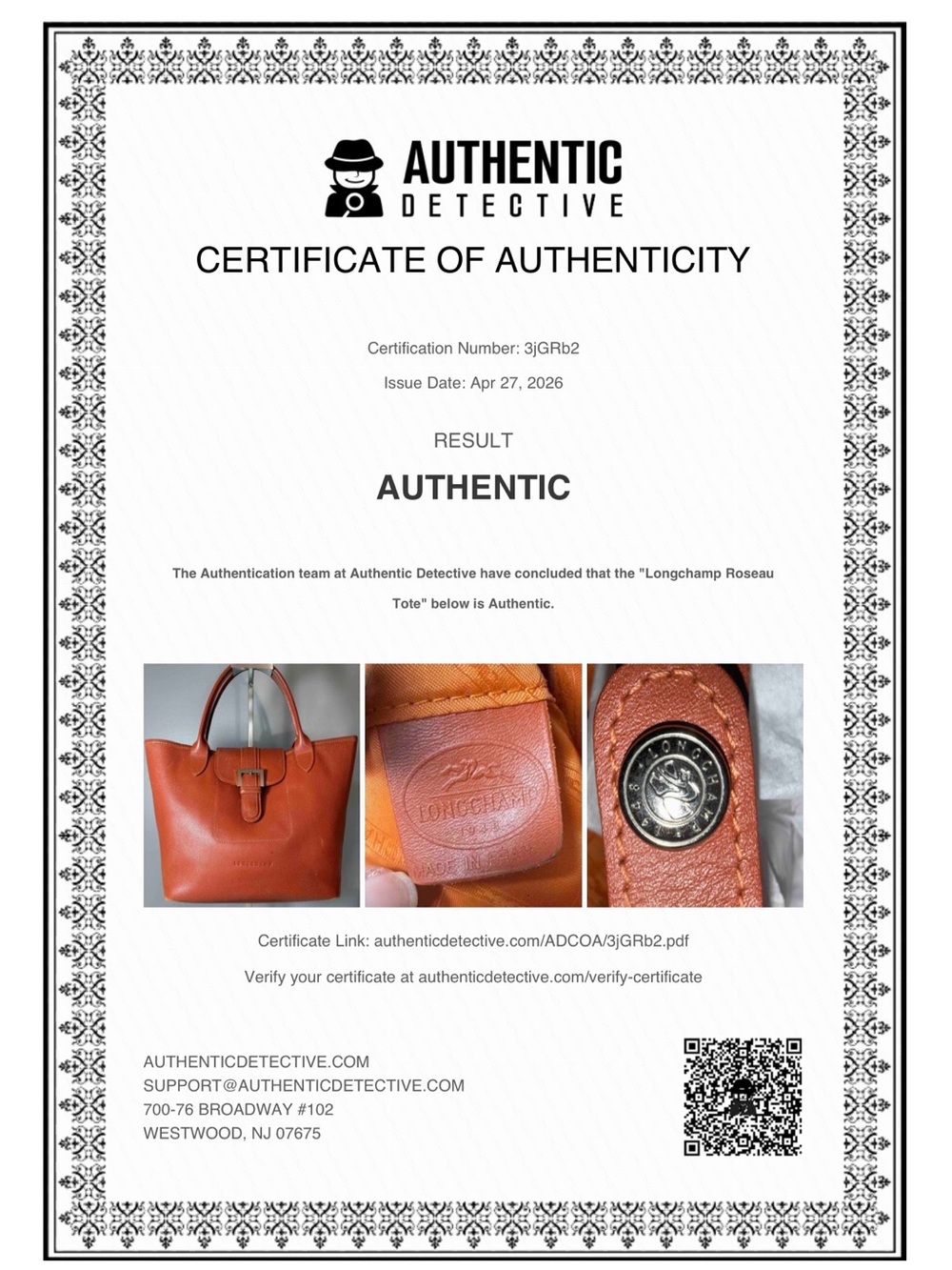Longchamp Pebbled Leather Tote in Burnt Orange GUC - Picture 2 of 9
